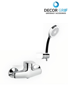 MONOCOMANDO DUCHA  BRONCE CROMADO SOBREPONER MODELO EURA 6